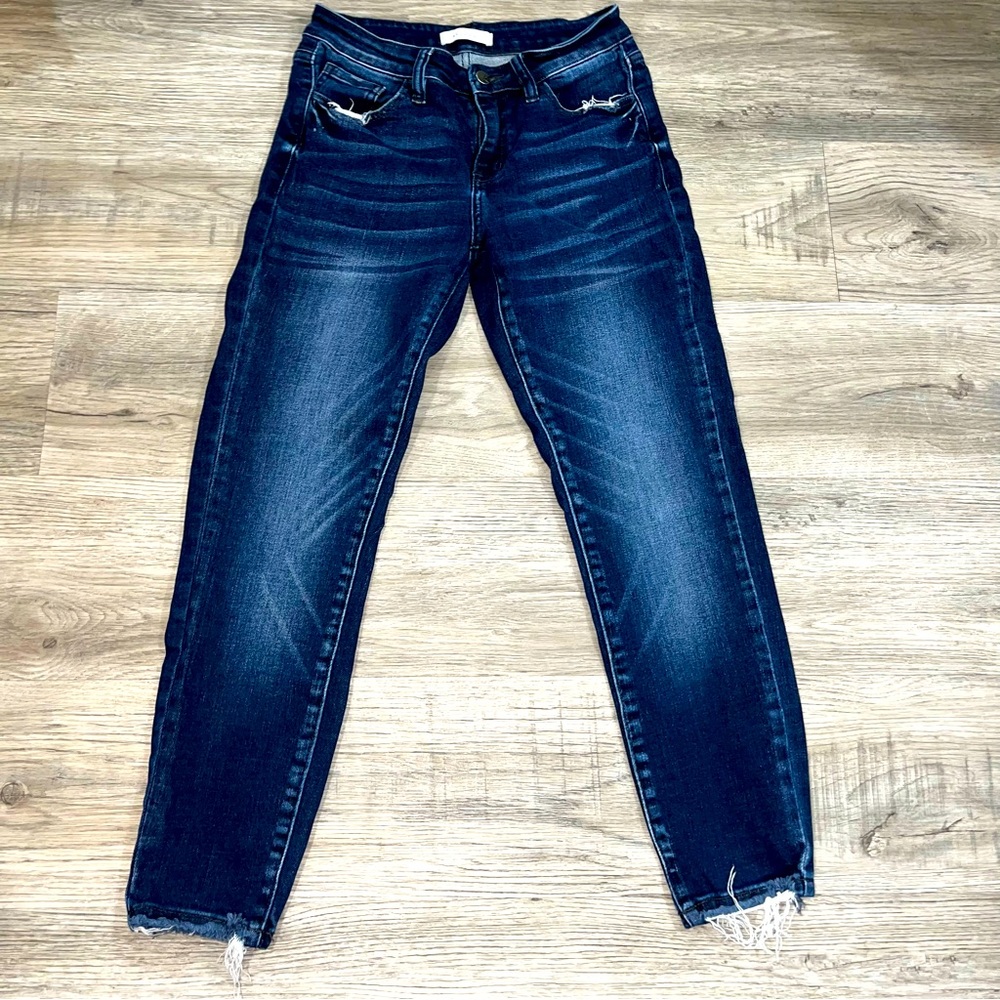 KanCan dark wash skinny jeans, size 26